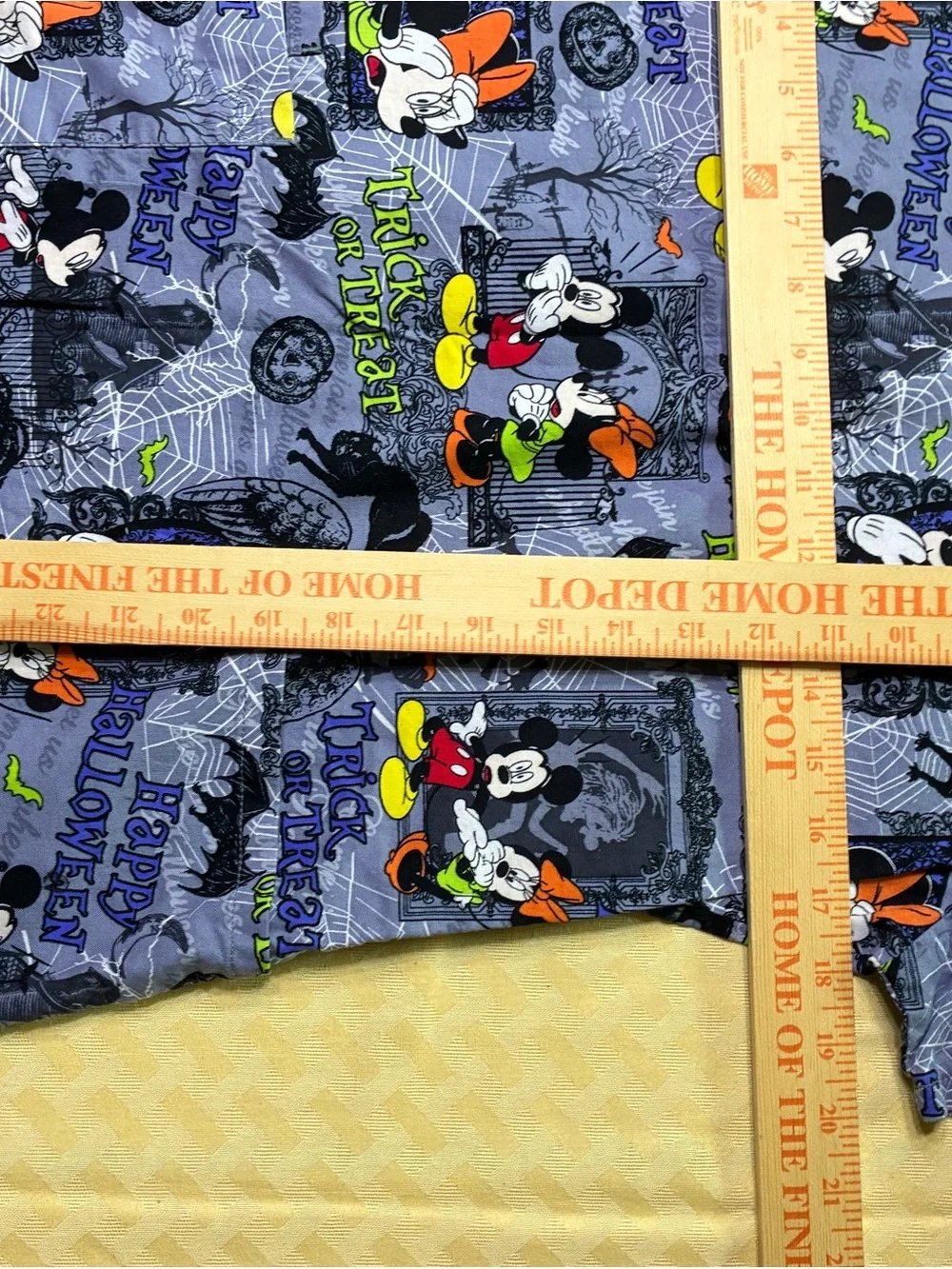 Disney Halloween Women’s  Top - Gray Mickey & Minnie Print Size S